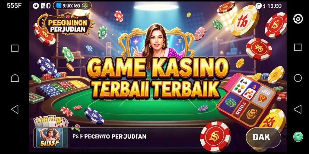 Screenshot utama 555F menampilkan gameplay Kasino yang menarik dan dinamis.