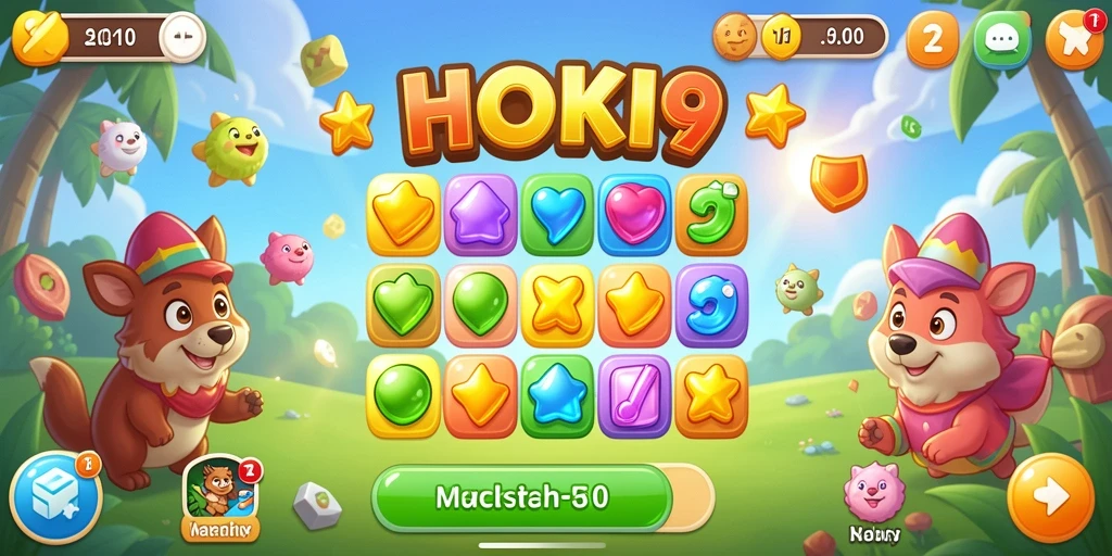 Tampilan gameplay HOKI9 yang menarik dan penuh warna.